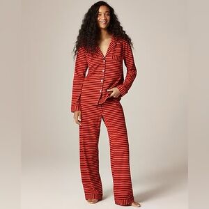 j. crew Dreamy cotton-blend pajama pant set in stripe Item CC661